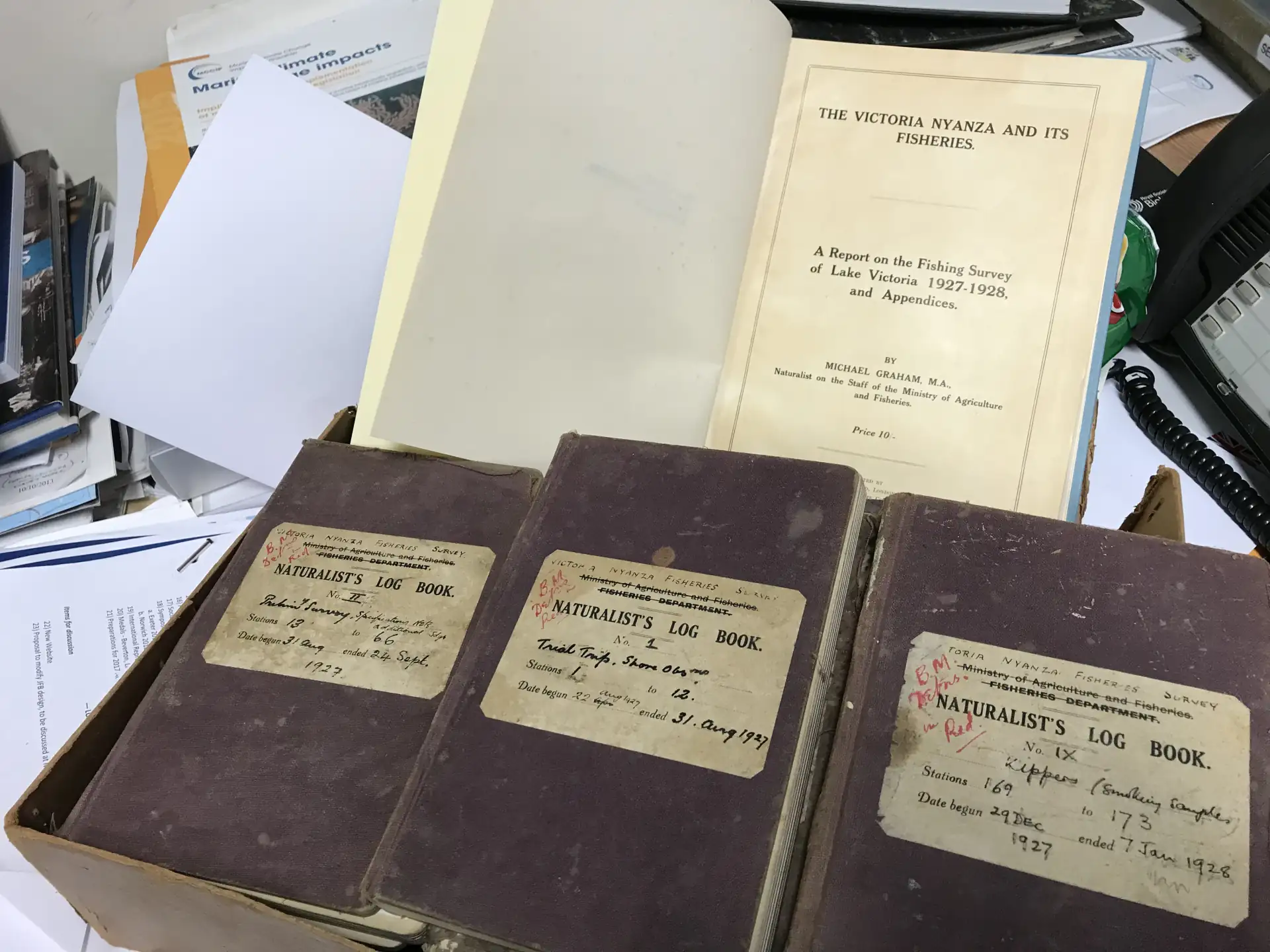 Graham's original logbooks held at Cefas